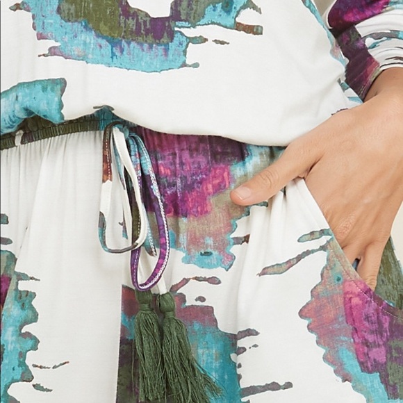 Multi Watercolor Jumpsuit - Picture 5 of 6